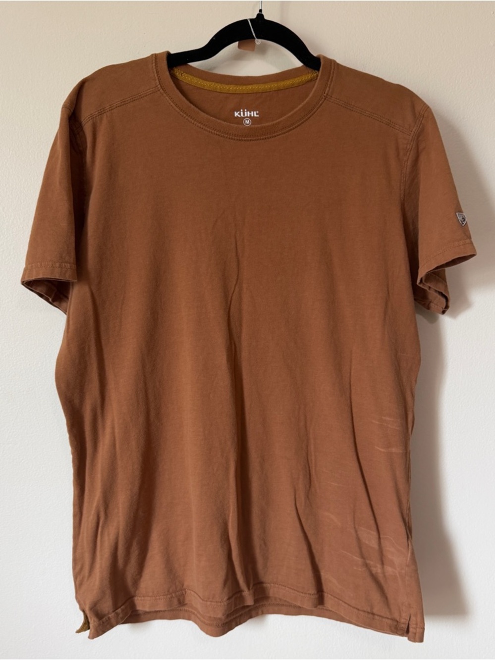 Kuhl 100% organic burnt orange short sleeve tee size medium